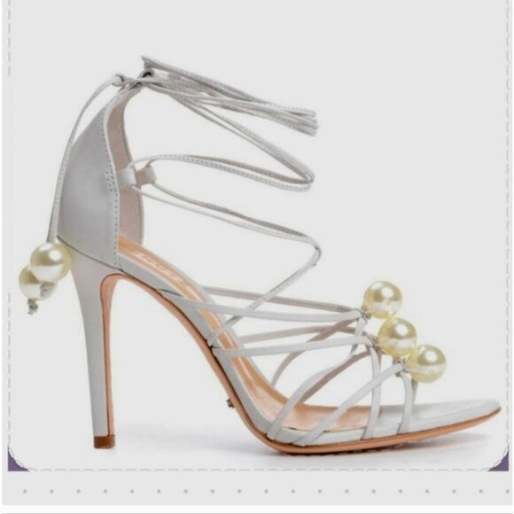 Schutz Leather Wrap Heels - Picture 1 of 7